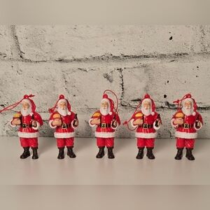 Coca-Cola Santa Ornaments Lot of 5 – Holiday Christmas Collectibles